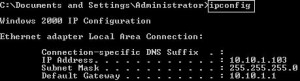 Use ipconfig to see essential IP address information